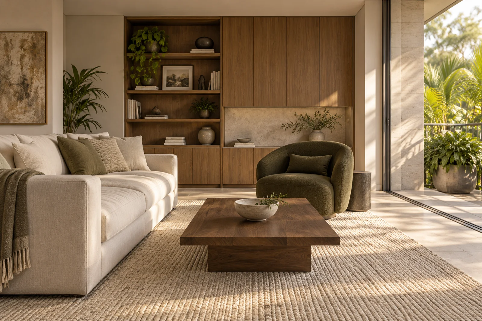 Interior residencial cuidado.